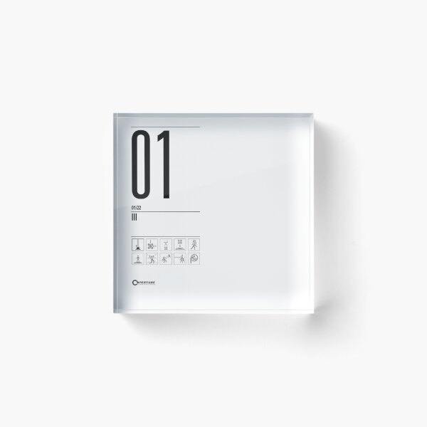 Portal Door Sign Acrylic Block