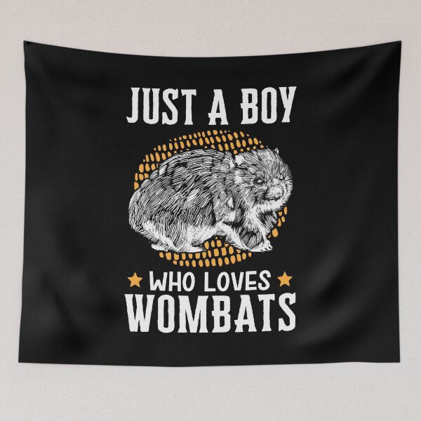 Item preview, Just a boy who loves wombats designed and sold by madgrfx.
