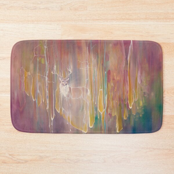 Item preview, The Soothsayer is a large colourful oil painting of a red deer stag against a semi abstract background.  designed and sold by Gill Bustamante.