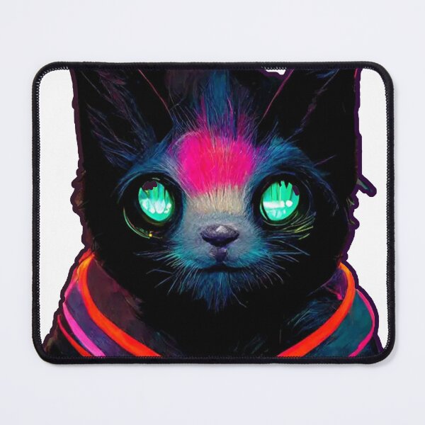 Item preview, GALAXY  CAT COLORFUL PAINTING designed and sold by Purple Eggplant Art ⭐⭐⭐⭐.