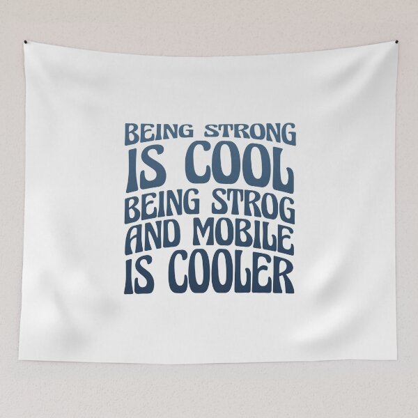 Item preview, Being Strong and Mobile is Cool Funny Yoga Quote designed and sold by 5thseason-shop.