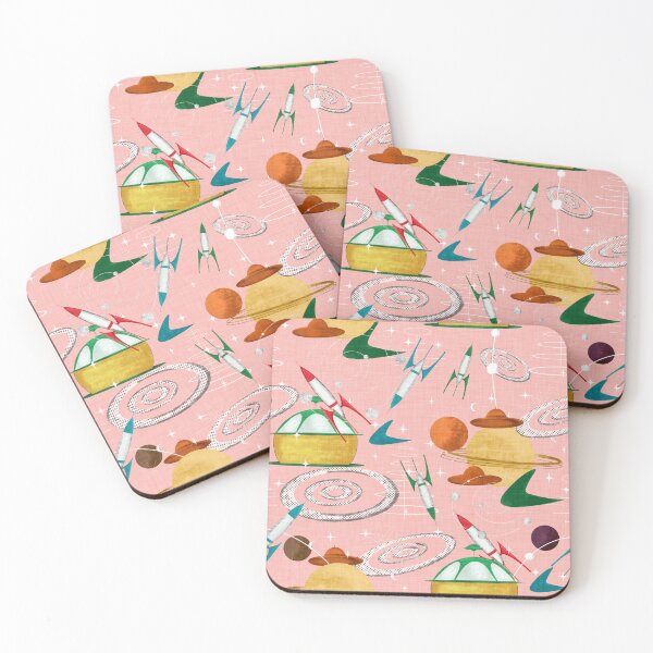 Item preview, Space exploration pink - atomic age space design  designed and sold by susycosta.