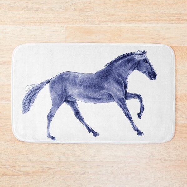 Item preview, Galloping horse 4 - blue colorized version designed and sold by SylvieG18.