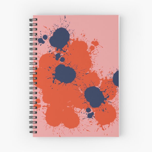 Item preview, Red Blue Paint Splot Pattern designed and sold by headtrackerart.