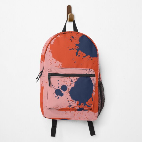 Item preview, Red Blue Paint Splot Pattern designed and sold by headtrackerart.