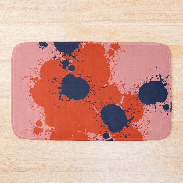 Item preview, Red Blue Paint Splot Pattern designed and sold by headtrackerart.
