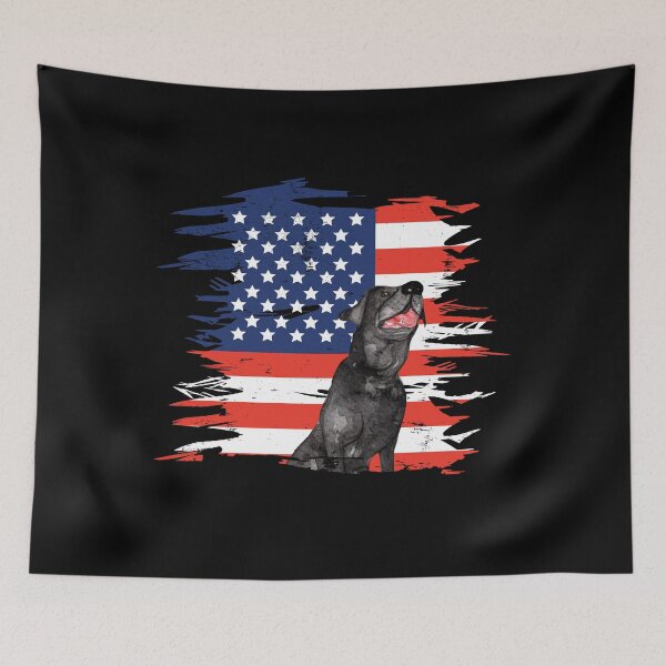 Item preview, USA Flag Black Labrador Retriever gift for Owner Duck Hunter designed and sold by Sasikharn.