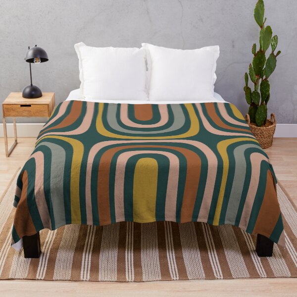 Item preview, Midcentury Modern Confaab Abstract Pattern in Rust, Grey, Mustard, Blush, and Blue designed and sold by kierkegaard.