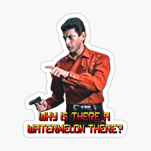 Item preview, BUCKAROO BANZAI - Why is there a watermelon there? designed and sold by Synth Overlord Designs.