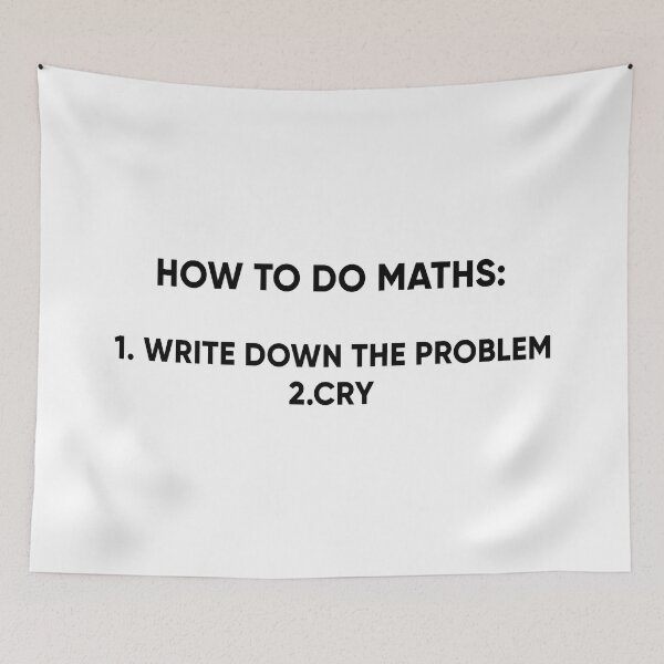 Item preview, Copy of Copy of how to do maths: 1.write downd the problem 2.cry designed and sold by norland.