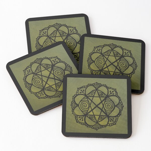 Item preview, FEEL IT, HEAL IT, LET IT GO MANDALA ~ SACRED GEOMETRY FOR THE SOUL~ GREEN designed and sold by Ann Chatfield.