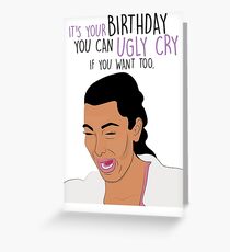 Kim Crying Greeting Card