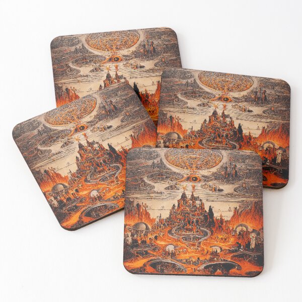 Item preview, Abstract Antique Fantasy Map of Hell designed and sold by MoreMachine.