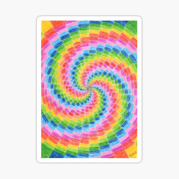 2011 - Fascinating Helix In Bright Colours Sticker
