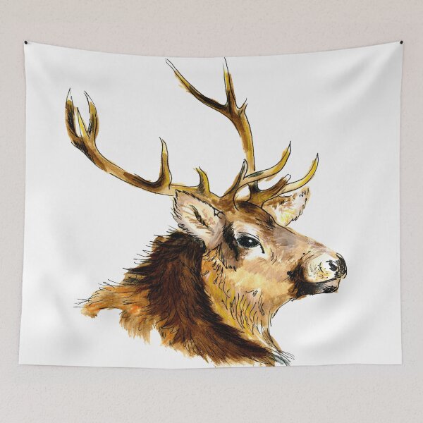 Item preview, Red deer stag with thirteen points on its antlers. designed and sold by janesg.