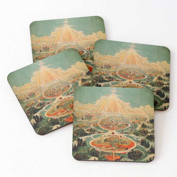 Item preview, Abstract Antique Fantasy Map of Hell designed and sold by MoreMachine.