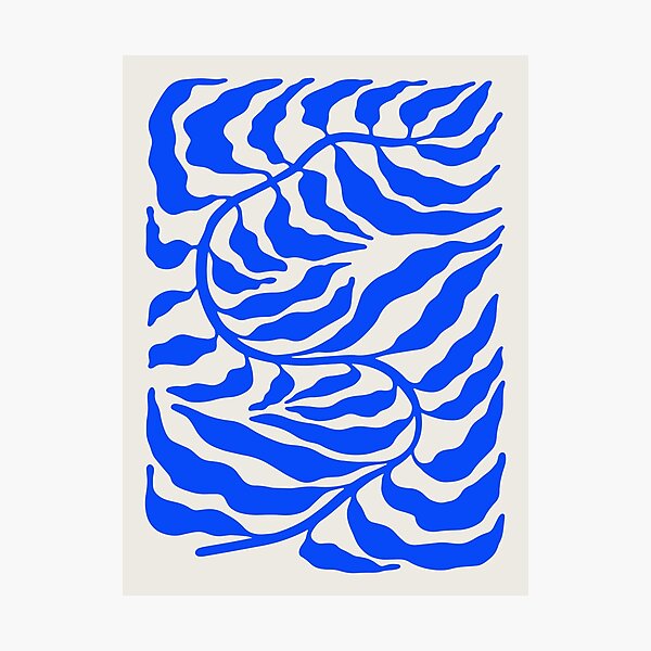 Wild Ferns: Ultramarine Blue Edition Art Print | Mid-Century Edition Photographic Print