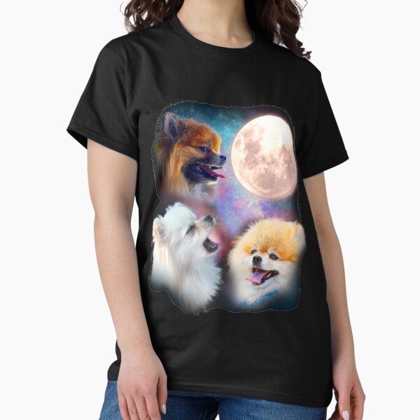 Item preview, Pomeranian Dogs Howling Moon - Wolves designed and sold by PrintaPup.