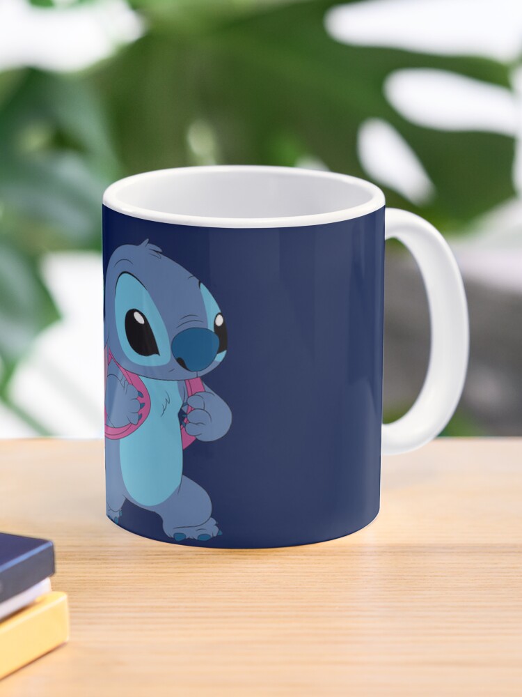 Cute Cartoon Stitch and Angel Couple Ceramics Action Figure Dolls Mugs  Drinking Cup Coffee Cups Gifts for Kids Girls