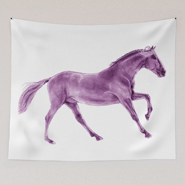 Item preview, Galloping horse 4 - purple colorized version designed and sold by SylvieG18.