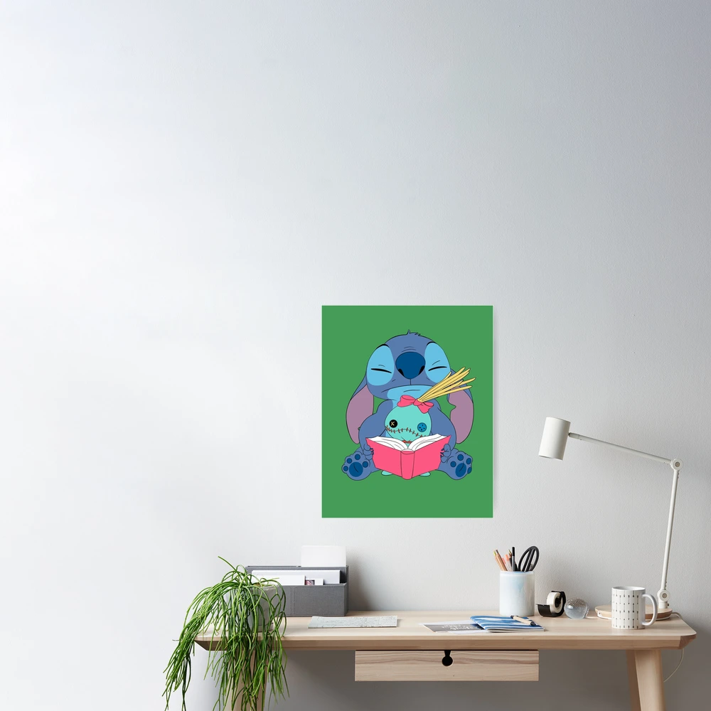 Stitch - Reading a book | Poster