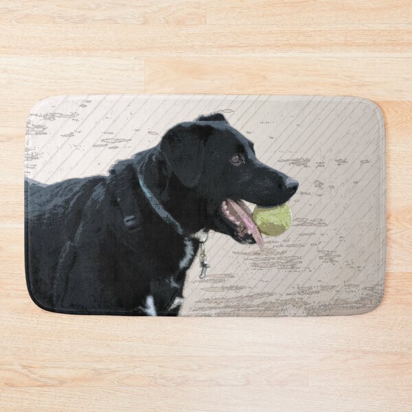 Artikelvorschau, Schwarzer Labrador mit Tennisball entworfen und verkauft von Jan Palmer.