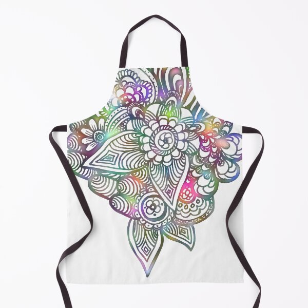 Item preview, Floral doodle hand drawn rainbow colors designed and sold by ANU911.