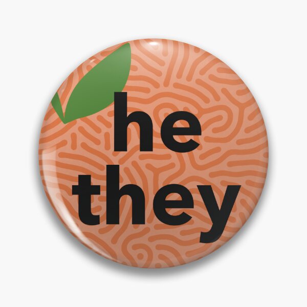 Item preview, Orange he/they pronouns designed and sold by mxmarimou.