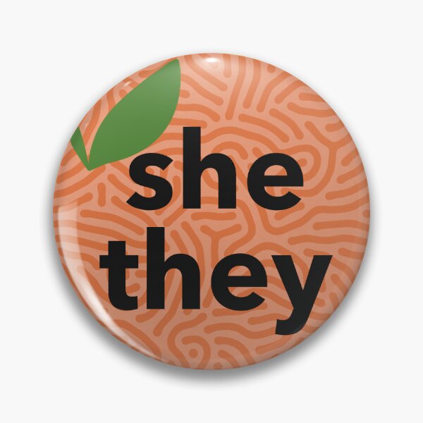 Item preview, Orange she/they pronouns designed and sold by mxmarimou.