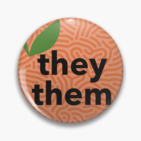 Item preview, Orange they/them pronouns designed and sold by mxmarimou.