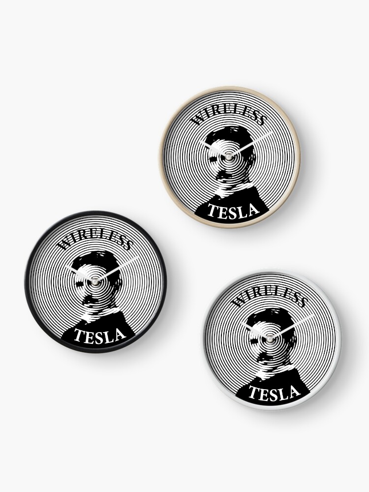 Thumbnail 3 of 4, Clock, Nikola Tesla designed and sold by SymbolGrafix.