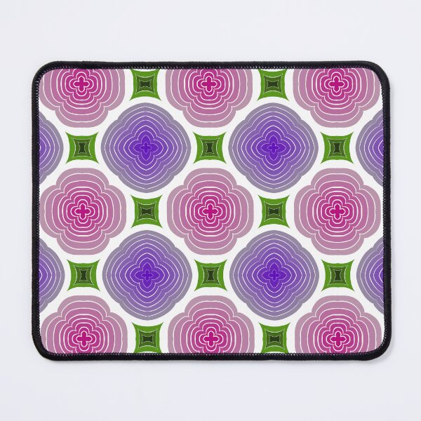 Item preview, Pink flower colors, unique hand drawn geometric repeating pattern - WelshDesigns designed and sold by welshdesigns.