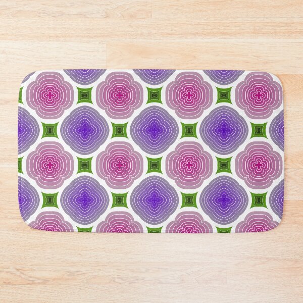 Item preview, Pink flower colors, unique hand drawn geometric repeating pattern - WelshDesigns designed and sold by welshdesigns.