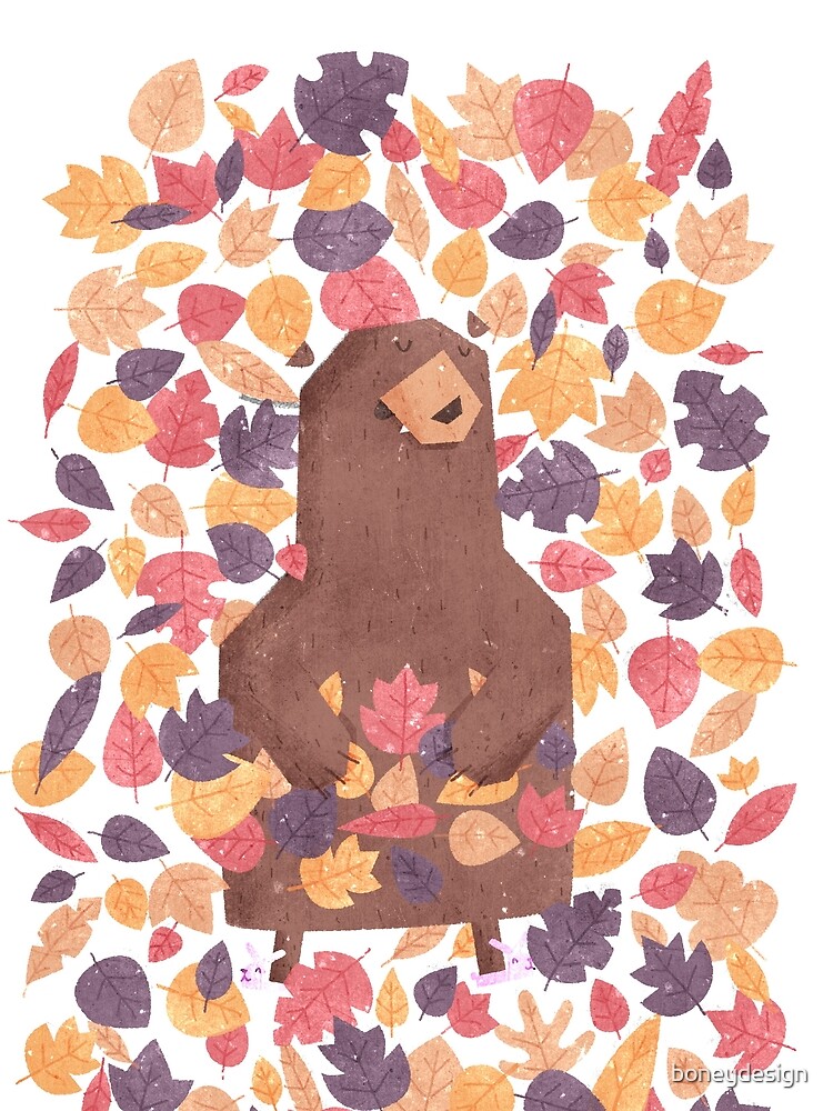 Leaf the Bear Alone by boneydesign