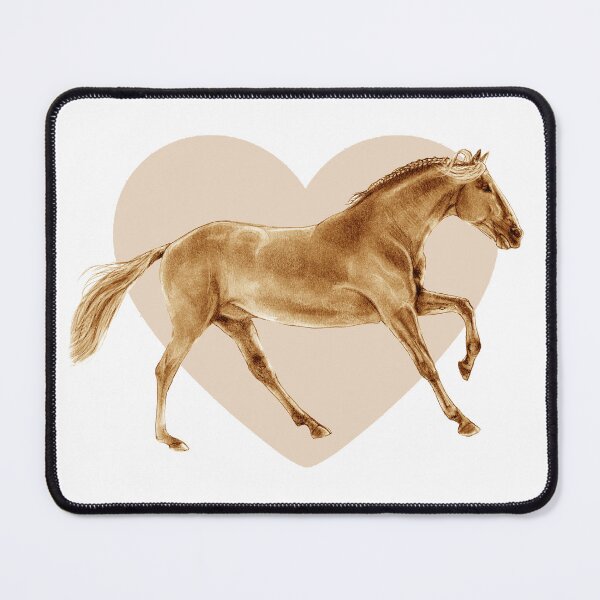 Item preview, Galloping horse 4 - brown colorized version, heart background designed and sold by SylvieG18.