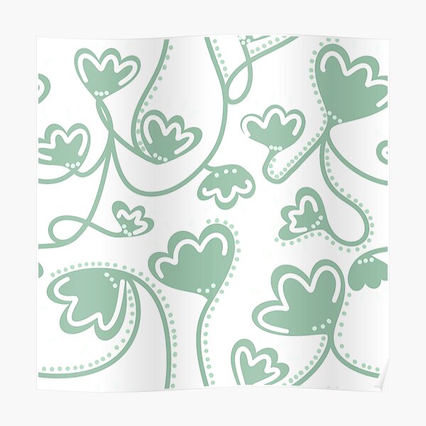 "Abstract drawing. Calm green color " Poster for Sale by MooRoar ...