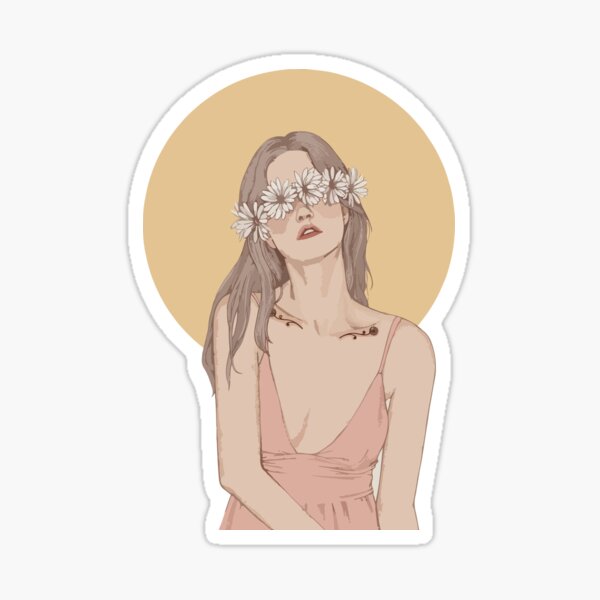 Cute Girl Aesthetic Sticker For Sale By Pureheaven Redbubble 9197