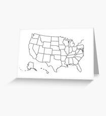 United States map Greeting Card