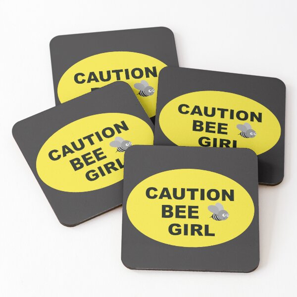 Item preview, CAUTION BEE GIRL industrial style yellow sign designed and sold by lobodelnoir.