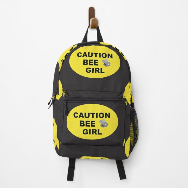Item preview, CAUTION BEE GIRL industrial style yellow sign designed and sold by lobodelnoir.