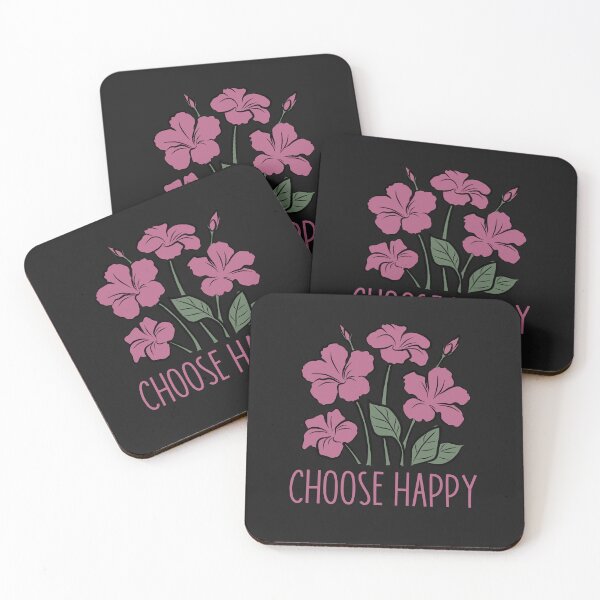 Item preview, Choose Happy Dark Mauve Flowers designed and sold by HappyLifeCreate.