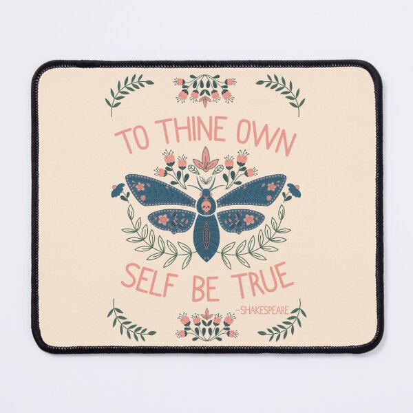 Item preview, To Thine Own Self Be True - Shakespeare Quote + Moth + Flowers designed and sold by Carrie Cantwell Art.