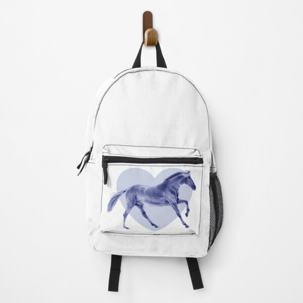 Item preview, Galloping horse 4 - blue colorized version, heart background designed and sold by SylvieG18.