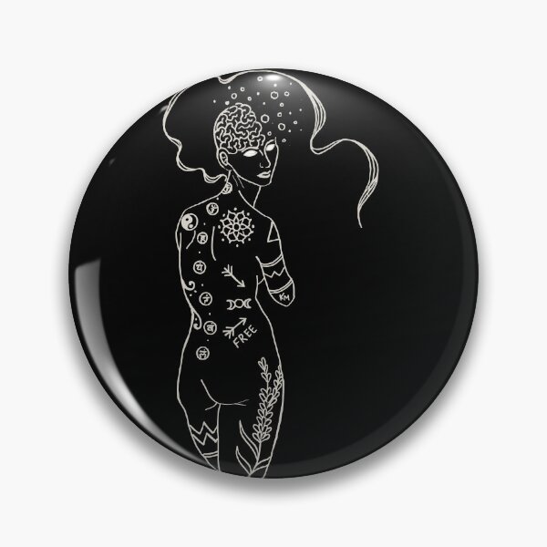 Item preview, Lady Ink | Simple Line Art Figure (on black) designed and sold by Karli Mogen.