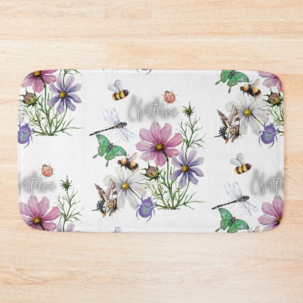 Item preview, Nature Bees & Butterflies Colorful Illustration Design designed and sold by EarthArtDesigns.