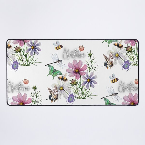 Item preview, Nature Bees & Butterflies Colorful Illustration Design designed and sold by EarthArtDesigns.