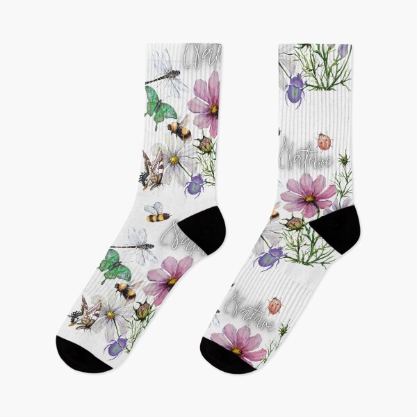 Item preview, Nature Bees & Butterflies Colorful Illustration Design designed and sold by EarthArtDesigns.