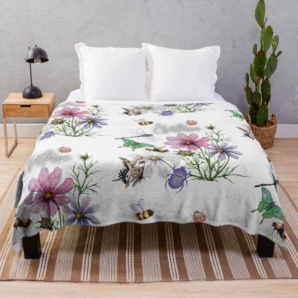Item preview, Nature Bees & Butterflies Colorful Illustration Design designed and sold by EarthArtDesigns.