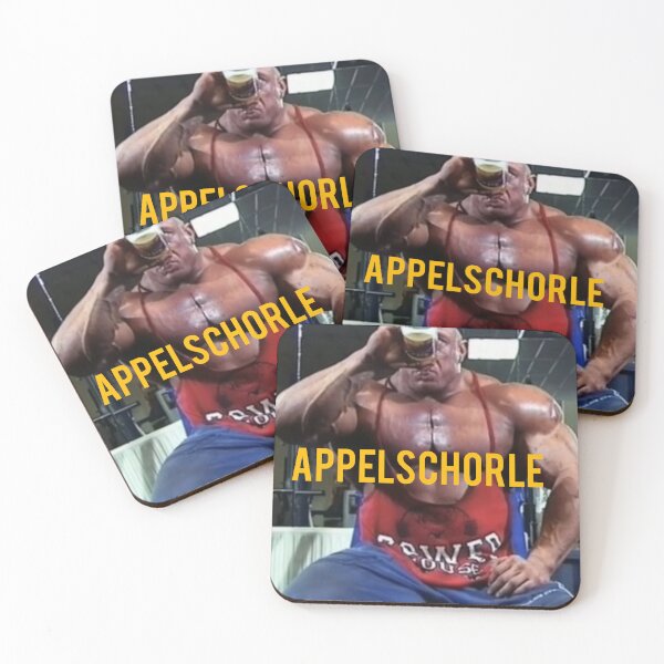 Item preview, Markus Rühl Bodybuilding Appelschorle Abbelschorle Meme Sticker designed and sold by Gymsticker.