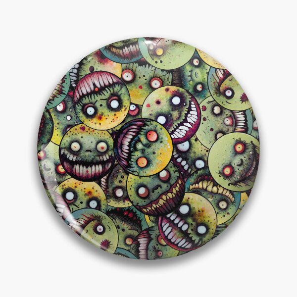 Item preview, Overlapping Creepy Zombie Smiley Faces designed and sold by SmileyDan.